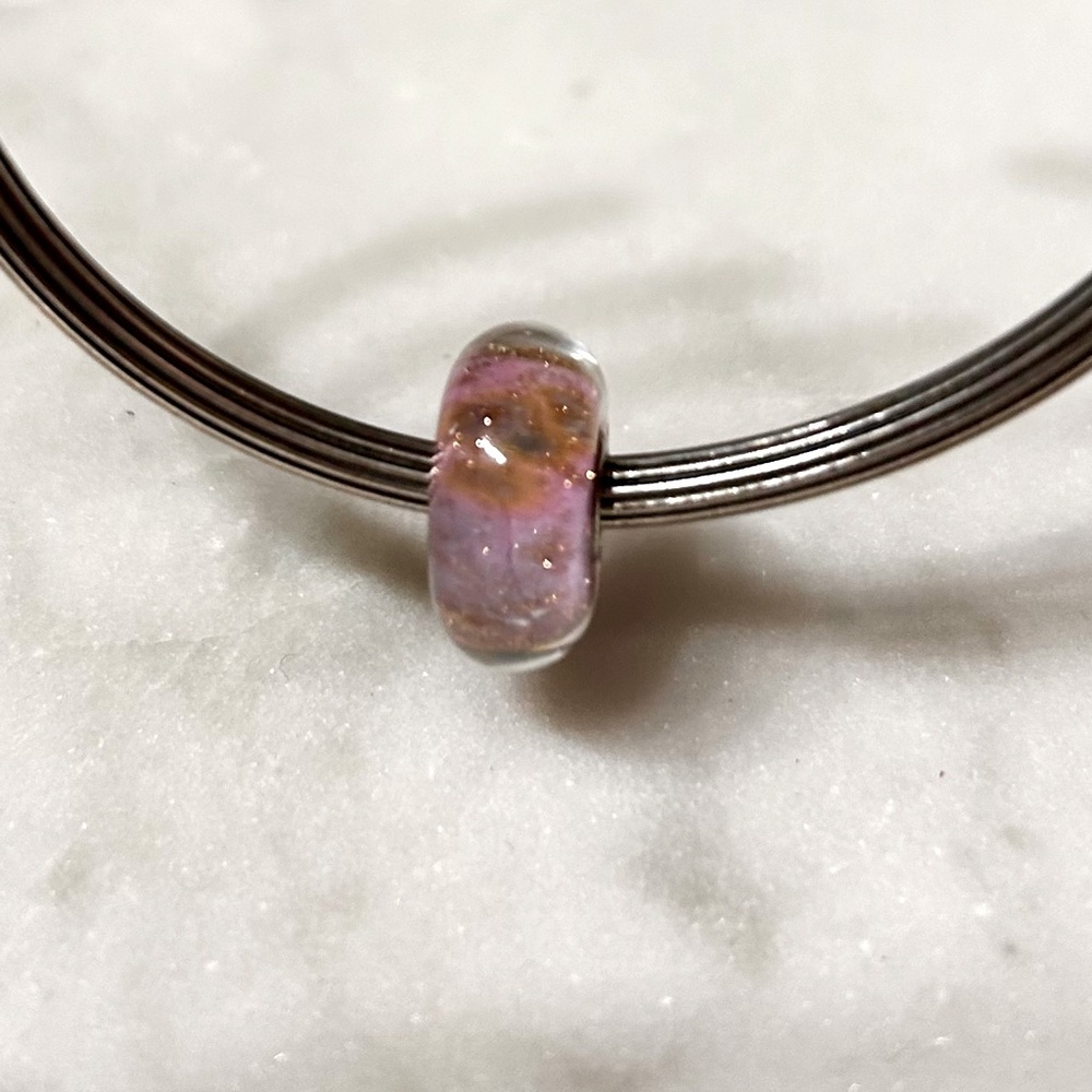 Trollbeads Pink Desert Glass Bead